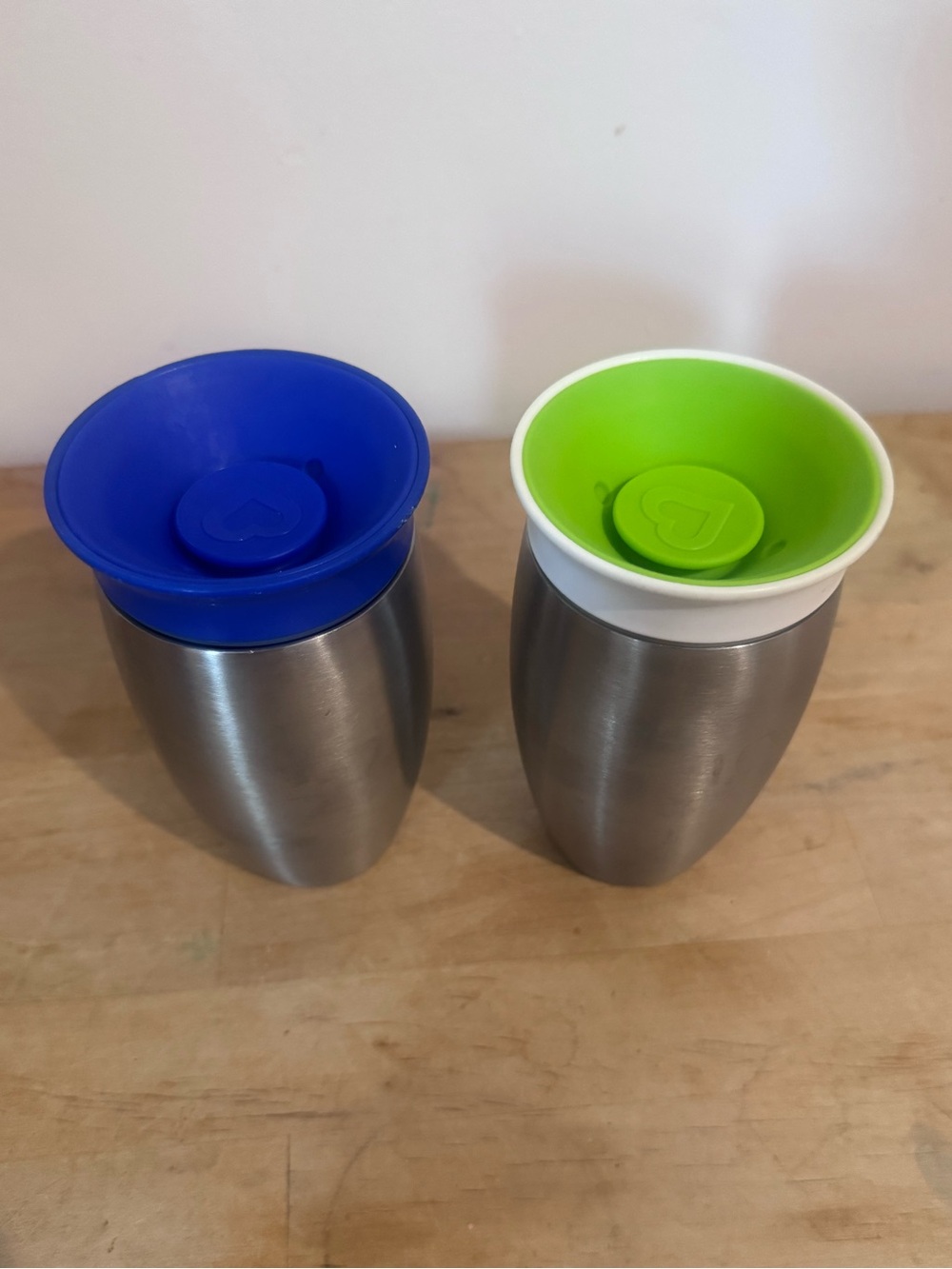 Set of 2 Munchkin 360 Miracle Sippy Cups Stainless Steel